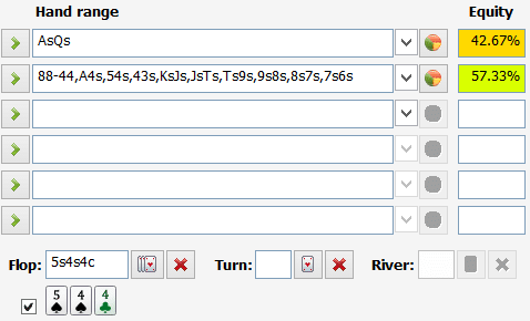 flush draw equity